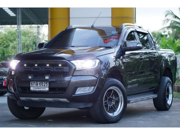 Ford Ranger 2.2 Wildtrak Dubble Cab ปี 2017 A/T สีดำ รูปที่ 0