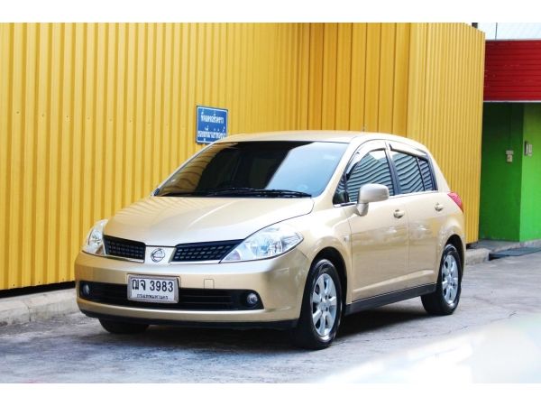 nissan tiida 1.8 g 5 ประตู hatchback auto ปี2008 รุ่นท๊อป abs airbagคู่ สีน้ำตาล รูปที่ 0