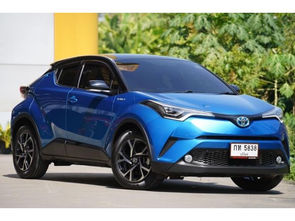 2018 TOYOTA C-HR 1.8 HV-HI A/T สีน้ำเงิน-ดำ รูปที่ 0