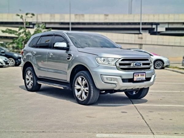 2018 FORD EVEREST, 2.2 TITANIUM PLUS โฉม ปี15-ปัจจุบัน สีเทา เกียร์ออโต้ ???? เครดิตดีออกรถ 0️⃣ บาท รูปที่ 0