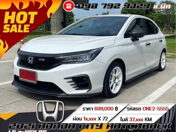 2021 HONDA CITY Hatchback 1.5 e-HEV RS ดาวน์ 0% รูปที่ 0