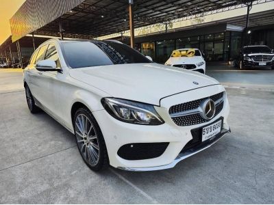 2017 BENZ C350e ESTATE AMG plugin hybrid สีขาว ภายในแดงสวยสุด