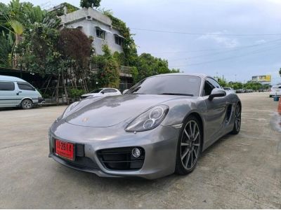 Porsche 981 Cayman 2015 สีดำ Wrap เทา ภายในแดงล้วน รูปที่ 0