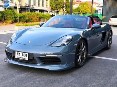 PORSCHE 718 BOXSTER 2017 สีเทา หลังคาแดง เบาะแดง ราคาถูก