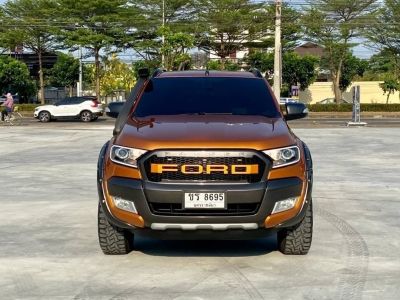 2017 FORD RANGER, 2.2 WILDTRAK DOUBLE CAB 2WD โฉม DOUBLE CAB สีส้ม เกียร์ออโต้ รูปที่ 1