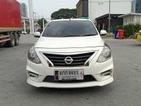 NISSAN ALMERA 1.2 E SPORTECH สีขาวมุขปี2019 ไมล์ 80,000 km. ฟรีดาว รูปที่ 1